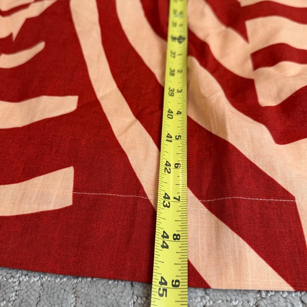 NWT MON RENN Surreal Tropico Print Cotton Midi Dress Red/Coral Size SMALL - Picture 11 of 12